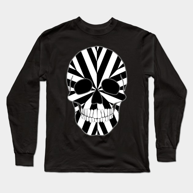 Two Tone Skull Long Sleeve T-Shirt by Nuletto